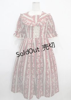 画像1: axes femme kawaii / ローズベリーガーデンワンピース M ワイン Y-25-03-26-158-AX-OP-SZ-ZY