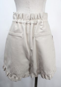 画像2: axes femme POETIQUE / フェイクレザーハイウエストショートパンツ M ベージュ Y-25-03-26-171-AX-PA-SZ-ZI