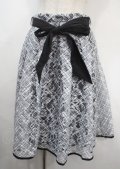 axes femme POETIQUE / チェックプリントレーススカート M 黒 Y-25-03-26-172-AX-SK-SZ-OS