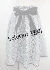 axes femme POETIQUE / チェックプリントレーススカート M 黒 Y-25-03-26-172-AX-SK-SZ-OS