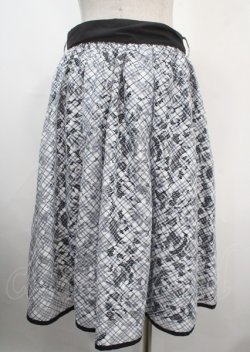画像2: axes femme POETIQUE / チェックプリントレーススカート M 黒 Y-25-03-26-172-AX-SK-SZ-OS