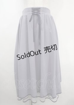 画像1: axes femme POETIQUE / リボン花柄バックフリルスカート M ラベンダー Y-25-03-26-174-AX-SK-SZ-ZY