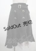 axes femme POETIQUE / 連ボタンイレヘムスカート M 黒 Y-25-03-26-175-AX-SK-SZ-ZY
