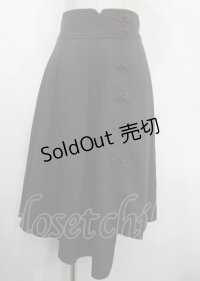 axes femme POETIQUE / チャイナボタンアシメスカート M 黒 Y-25-03-26-178-AX-SK-SZ-OS