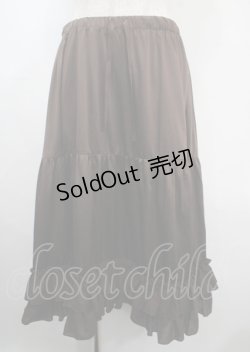 画像1: axes femme kawaii / ミディフリルペチスカート M 茶 Y-25-03-26-180-AX-SK-SZ-ZY