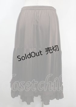 画像2: axes femme kawaii / ミディフリルペチスカート M 茶 Y-25-03-26-180-AX-SK-SZ-ZY