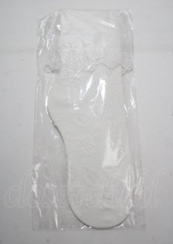 画像1: axes femme POETIQUE / レースフリルクルー丈ソックス  白 Y-25-03-26-022-AX-ZA-SZ-ZY