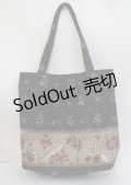axes femme / フラワーパネル柄トートバッグ  黒 Y-25-03-26-027-AX-BG-SZ-ZT-K020