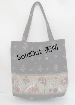 画像1: axes femme / フラワーパネル柄トートバッグ  黒 Y-25-03-26-027-AX-BG-SZ-ZT-K020
