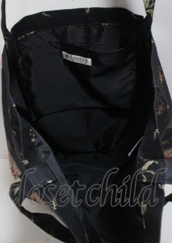 画像3: axes femme / フラワーパネル柄トートバッグ  黒 Y-25-03-26-027-AX-BG-SZ-ZY