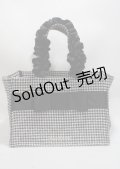 Maison de FLEUR / 千鳥格子 フリルハンドルトートSバッグ F ブラック Y-25-03-26-028-LO-BG-SZ-ZY
