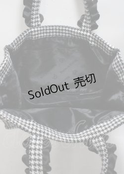 画像3: Maison de FLEUR / 千鳥格子 フリルハンドルトートSバッグ F ブラック Y-25-03-26-028-LO-BG-SZ-ZY