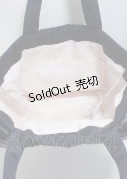 画像3: Maison de FLEUR / チェックリボンサテントートバッグ F ネイビー Y-25-03-26-029-LO-BG-SZ-ZT-K020