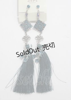 画像1: axes femme POETIQUE / チャイナモチーフイヤリング  ブルー Y-25-03-26-004-AX-AC-SZ-ZY