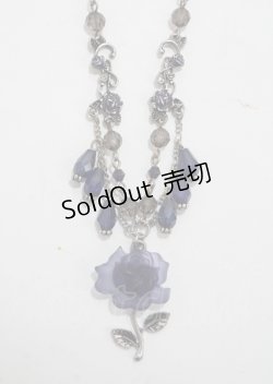 画像1: axes femme / ローズモチーフネックレス  シルバー Y-25-03-26-005-AX-AC-SZ-ZY