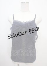 axes femme / BIGリボンレースキャミソール M 紺 Y-25-04-01-040-AX-TO-SZ-ZY