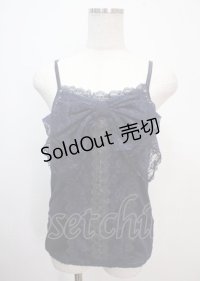 axes femme / BIGリボンレースキャミソール M 紺 Y-25-04-01-040-AX-TO-SZ-ZY