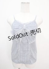 axes femme / BIGリボンレースキャミソール M ブルー Y-25-04-01-041-AX-TO-SZ-ZY