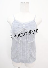 axes femme / BIGリボンレースキャミソール M ブルー Y-25-04-01-041-AX-TO-SZ-ZY