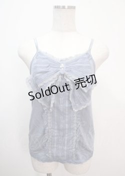 画像1: axes femme / BIGリボンレースキャミソール M ブルー Y-25-04-01-041-AX-TO-SZ-ZY