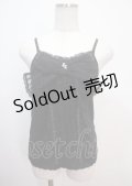 axes femme / BIGリボンレースキャミソール M 黒 Y-25-04-01-042-AX-TO-SZ-ZY