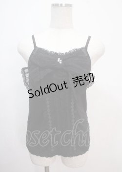 画像1: axes femme / BIGリボンレースキャミソール M 黒 Y-25-04-01-042-AX-TO-SZ-ZY