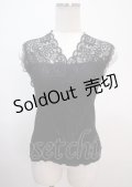 AXES by axes femme / レースタンクトップ M 黒 Y-25-04-01-044-LO-TO-SZ-ZI