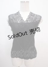 AXES by axes femme / レースタンクトップ M 黒 Y-25-04-01-044-LO-TO-SZ-ZI