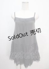 axes femme / レース使いインナーキャミワンピ M グレー Y-25-04-01-046-AX-TO-SZ-ZY