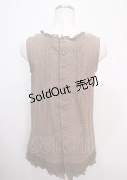 画像2: WONDERFUL WORLD / 総刺繍クルミボタントップス  茶 Y-25-04-01-054-LO-TO-SZ-ZY