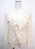 INGEBORG / フリル総レースブラウス  キナリ Y-25-04-01-055-LO-BL-SZ-ZY