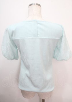 画像2: axes femme / 袖レースプルオーバー M サックス Y-25-04-01-059-AX-TO-SZ-ZY