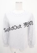 axes femme / 袖レースプルオーバー M ラベンダー Y-25-04-01-060-AX-TO-SZ-ZY