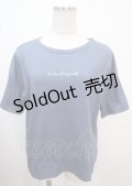 axes femme / ラメ刺繍ロゴＴシャツ F 紺 Y-25-04-01-067-AX-TO-SZ-ZI