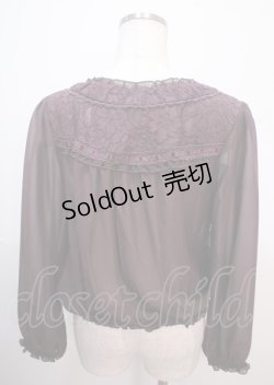 画像2: axes femme / レース切替シフォンブルゾン M ワイン Y-25-04-01-069-AX-TO-SZ-ZY