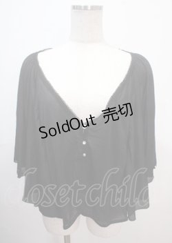 画像1: axes femme / バタフライスリーブトップス M 黒 Y-25-04-01-075-AX-TO-SZ-ZY
