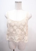 axes femme / 花モチーフクロシェキャミ M 生成り Y-25-04-01-078-AX-TO-SZ-ZY