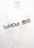 axes femme / 花モチーフクロシェキャミ M 生成り Y-25-04-01-078-AX-TO-SZ-ZY