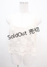 axes femme / 花モチーフクロシェキャミ M 生成り Y-25-04-01-078-AX-TO-SZ-ZY