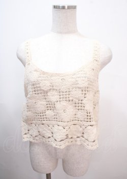 画像1: axes femme / 花モチーフクロシェキャミ M 生成り Y-25-04-01-078-AX-TO-SZ-ZY