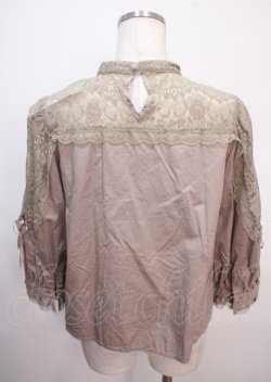 画像2: axes femme / 肩レースブラウス  ピンク Y-25-04-01-081-AX-BL-SZ-ZY