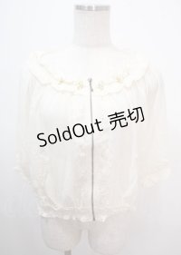 axes femme / シャーリングシフォンブルゾン M 生成り Y-25-04-01-085-AX-JA-SZ-ZY