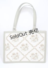 axes femme POETIQUE / ローズ刺繍レトロトートバッグ  グリーン Y-25-04-01-013-AX-BG-SZ-ZY