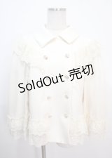 axes femme / リボン付レースフリルコート F 生成り Y-25-04-01-088-AX-JA-SZ-ZI