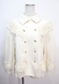 axes femme / リボン付レースフリルコート F 生成り Y-25-04-01-088-AX-JA-SZ-ZY