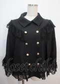 axes femme / リボン付レースフリルコート F 黒 Y-25-04-01-089-AX-JA-SZ-ZI