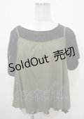 axes femme / キャミ付きアンサンブル M 黒×カーキ Y-25-04-01-099-AX-TO-SZ-ZY