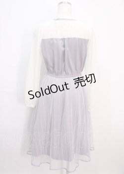 画像2: axes femme POETIQUE / チュールデザインチャイナワンピース M ラベンダー Y-25-04-01-116-AX-OP-SZ-ZY
