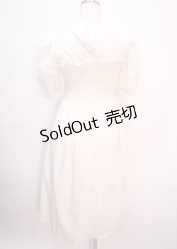 画像2: axes femme POETIQUE / シャーリングワンピース M 生成り Y-25-04-01-117-AX-OP-SZ-ZI