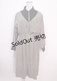 axes femme / バイカラーロングブルゾン F カーキ Y-25-04-01-119-AX-OP-SZ-ZI